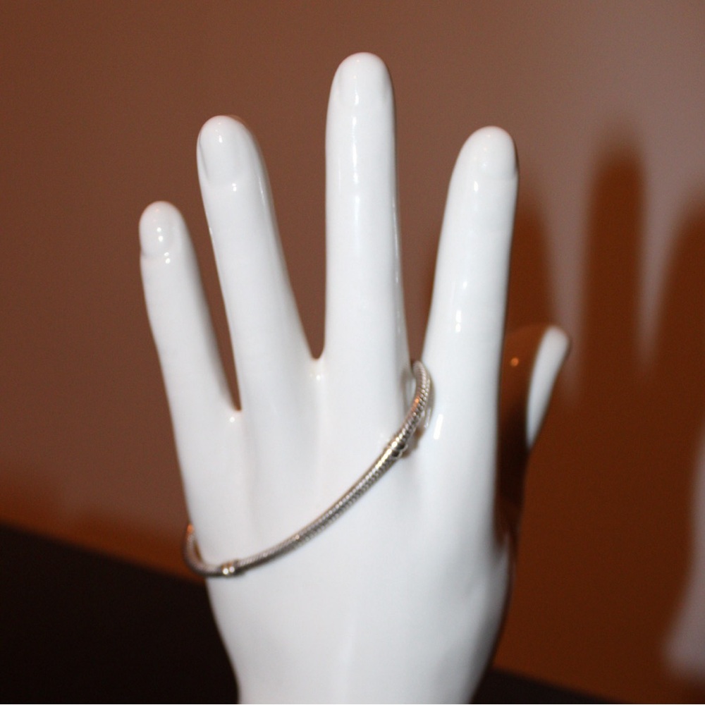 Silver pandora charm bracelet